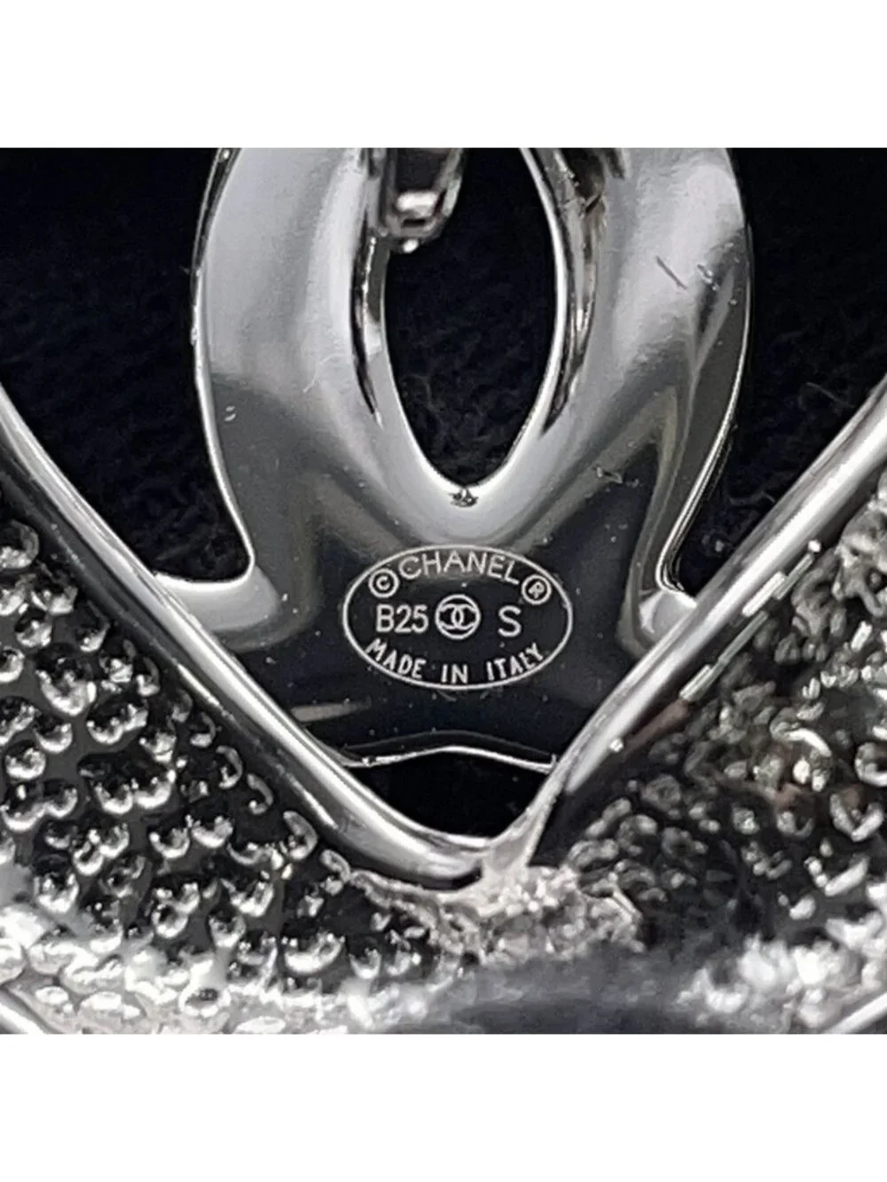 Chanel Earrings Rhinestone CC Logo